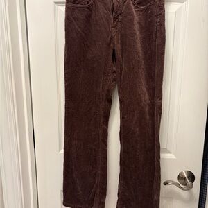 Pilcro Brown Corduroy Cropped Pants